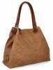 Stylowa Torebka Skórzana Shopper Bag Ruda